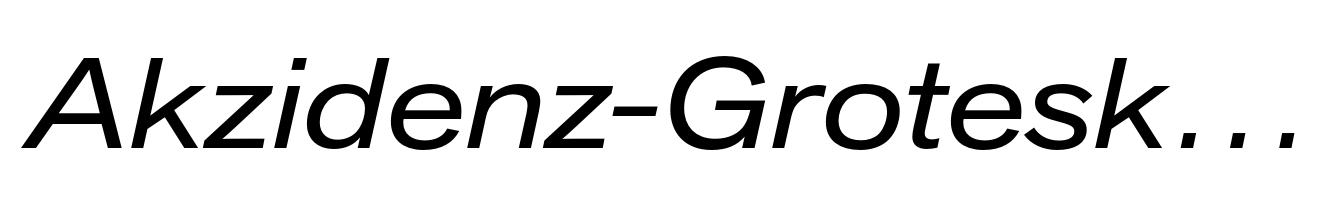 Akzidenz-Grotesk Next Extended Regular Italic